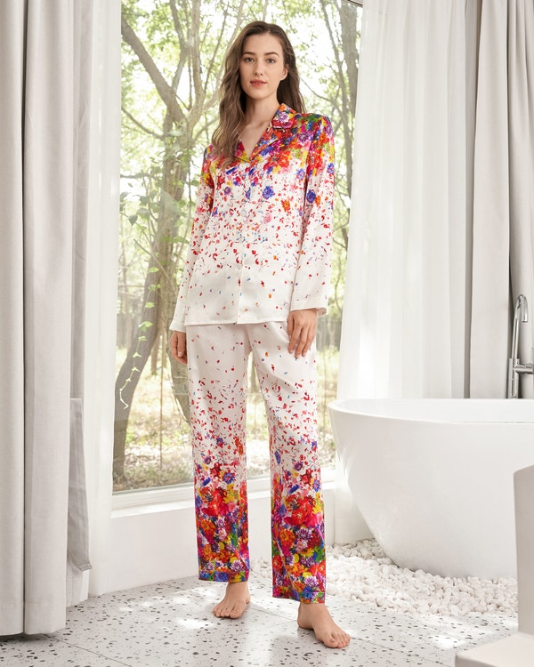 Lilysilk X Mika Ninagawa Dahlia Rose Gradient Pyjamasset