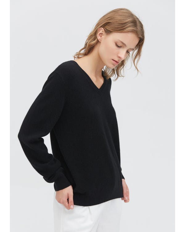 Women's Cashmere V Neck Sweater