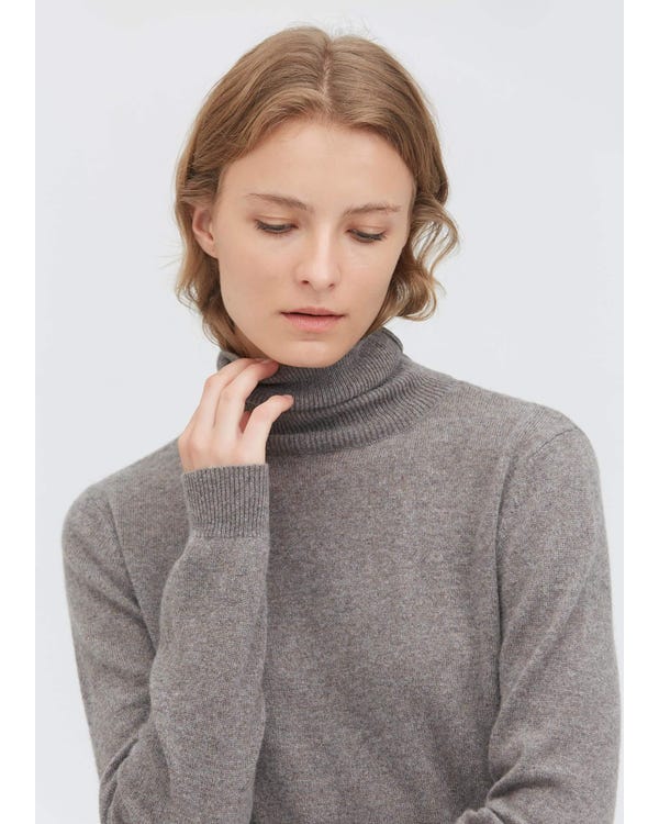 Pure Cashmere Turtleneck Sweater-hover