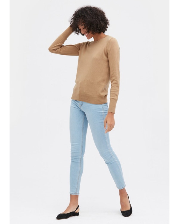 Round Neck Solid Color Sweater